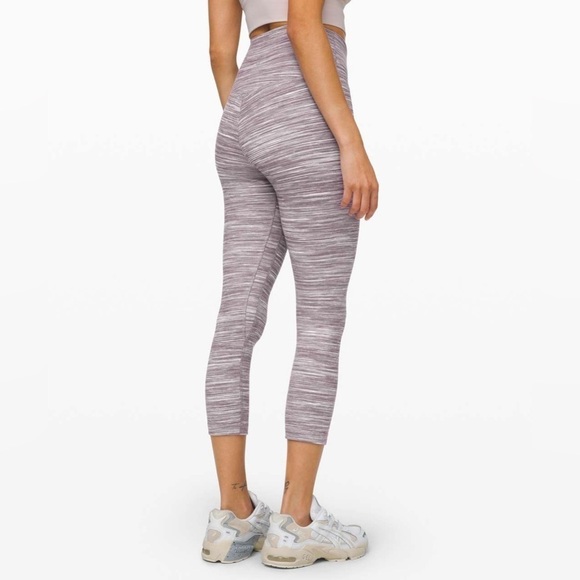 Lululemon Align Crop *21" Mini Space Dye Herringbone Jacquard Heathered Size 4 - Picture 4 of 11